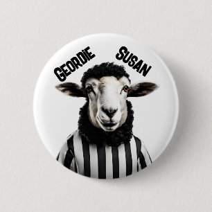 Geordie pin badge, Newcastle upon Tyne, Howay Pet Ronde Button 5,7 Cm