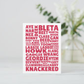 Geordie slang Noordelijk Engels taal Briefkaart (Staand voorkant)