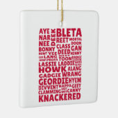 Geordie slang Noordelijk Engels taal Keramisch Ornament (Rechts)