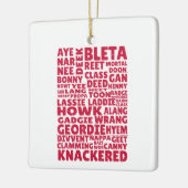 Geordie slang Noordelijk Engels taal Keramisch Ornament (Links)