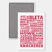 Geordie slang Noordelijk Engels taal Magneet (Voorkant / Achterkant)