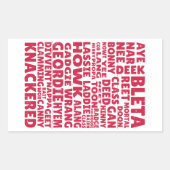 Geordie slang Noordelijk Engels taal Rechthoekige Sticker (Voorkant)