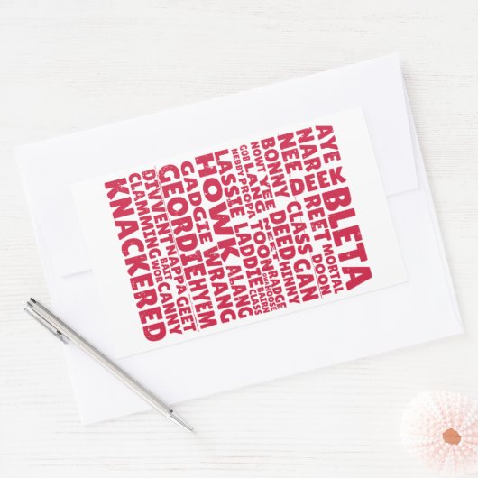 Geordie slang Noordelijk Engels taal Rechthoekige Sticker (Envelop)