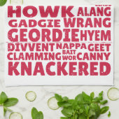 Geordie slang Noordelijk Engels taal Theedoek (Gevouwen)