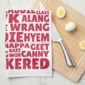 Geordie slang Noordelijk Engels taal Theedoek (Quarter Fold)