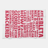 Geordie slang Noordelijk Engels taal Theedoek (Horizontaal)