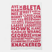 Geordie slang Noordelijk Engels taal Theedoek (Verticaal)