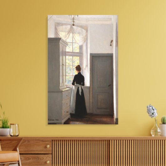 Georg Achen - Het droomraam in het oude Liselund Canvas Afdruk (Insitu (Woonkamer))