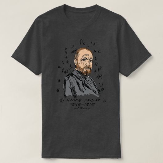 Georg Cantor 18451918 Duitse wiskundige T-shirt (Design voorkant)