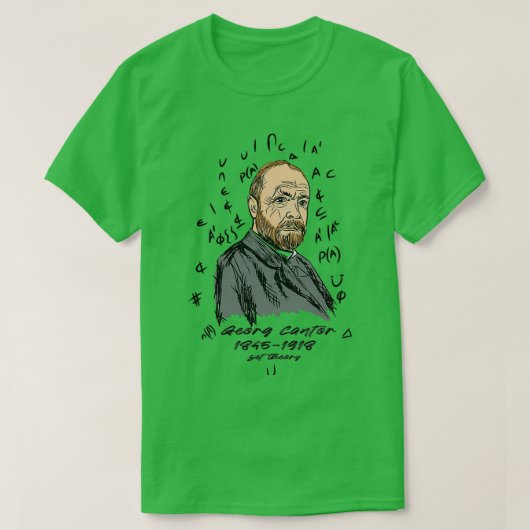 Georg Cantor 18451918 Duitse wiskundige T-shirt (Design voorkant)