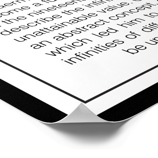 Georg Cantor Poster (Hoek)