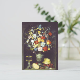Georg Flegel Big stuk bloemen (niche) Briefkaart