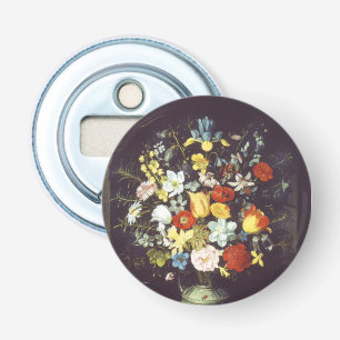 Georg Flegel Big stuk bloemen (niche) Button Flesopener