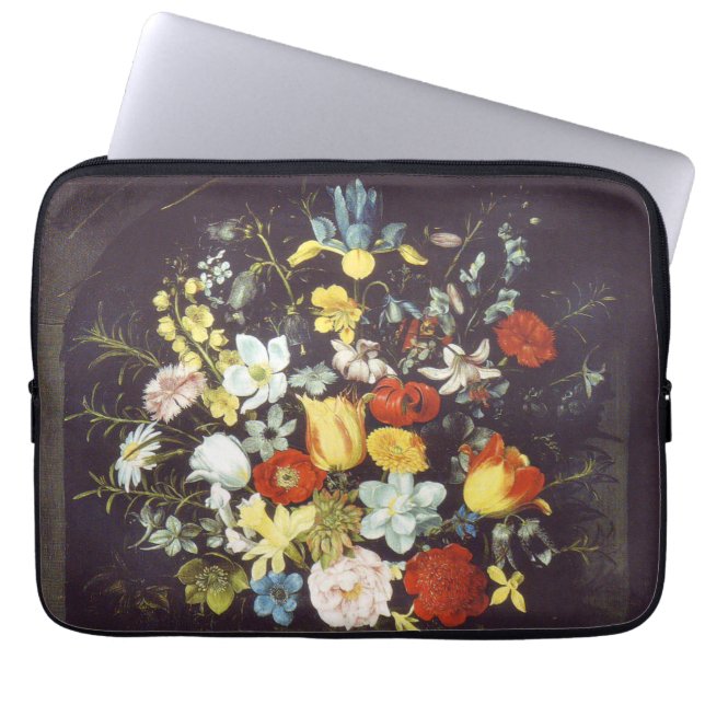 Georg Flegel Big stuk bloemen (niche) Laptop Sleeve (Voorkant)
