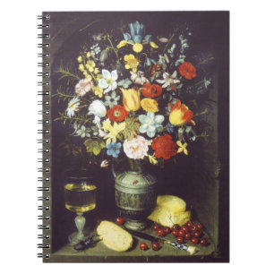 Georg Flegel Big stuk bloemen (niche) Notitieboek