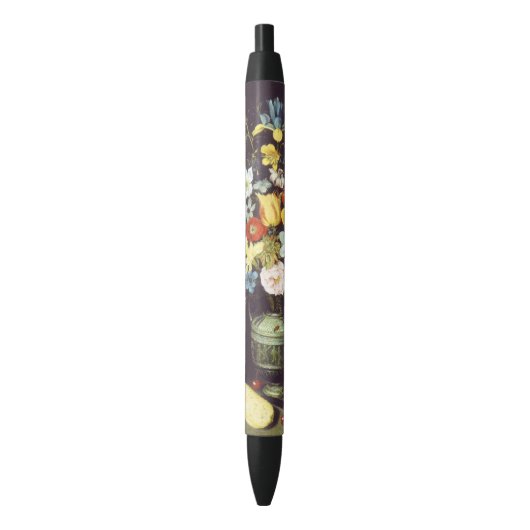 Georg Flegel Big stuk bloemen (niche) Zwarte Inkt Pen (Voorkant Verticaal)