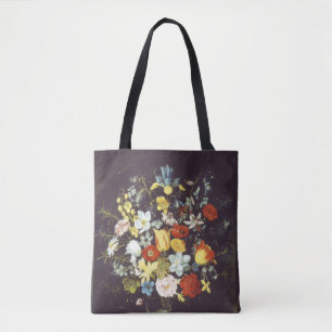 Georg Flegel Groot stuk bloemen (in nis) Tote Bag