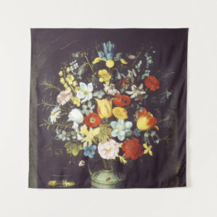 Georg Flegel  Groot stuk bloemen (in nis)  Wandkleed