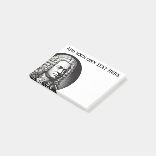Georg Friedrich Händel Muziekliefhebber Aangepaste Post-it® Notes (Schuin)