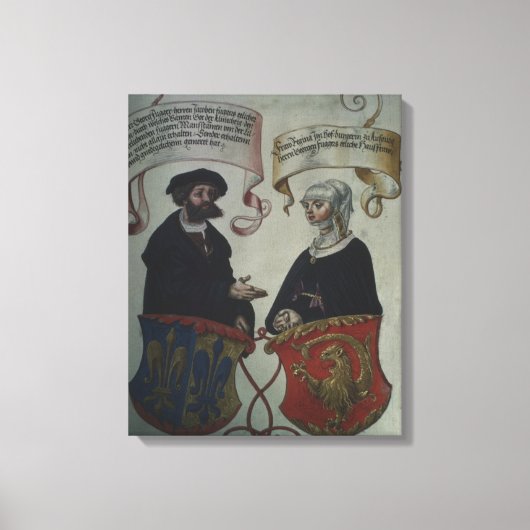 Georg Fugger zijn vrouw Regina Imhoff, Geheim Canvas Afdruk (Voorkant)