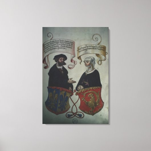 Georg Fugger zijn vrouw Regina Imhoff, Geheim Canvas Afdruk (Voorkant)