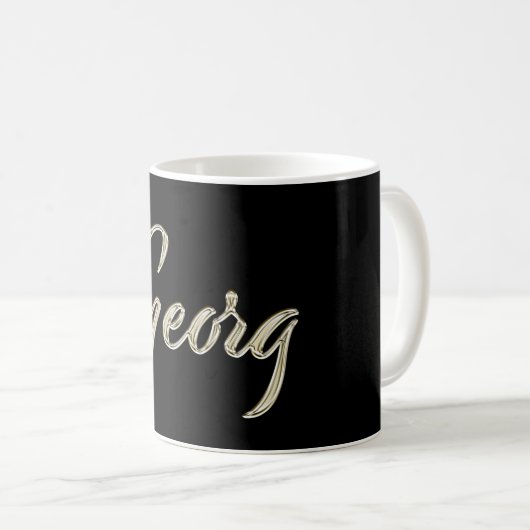 Georg Name whitegold Tasse Teetasse Kaffeetasse Koffiemok (Voorkant rechts)