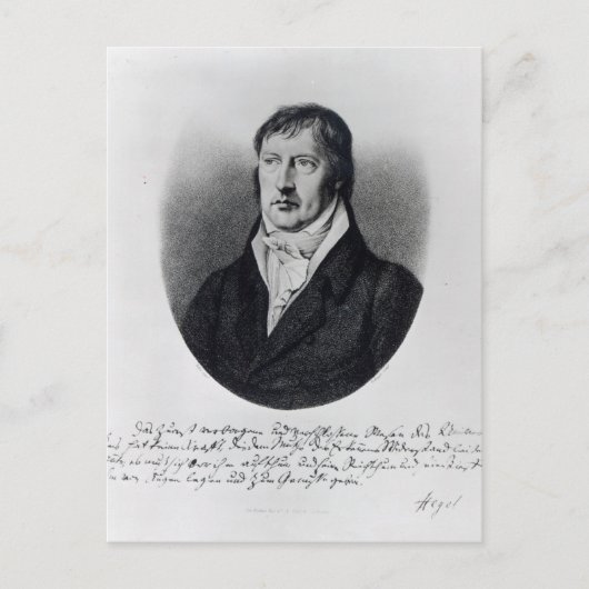 Georg Wilhelm Friedrich Hegel Briefkaart (Voorkant)