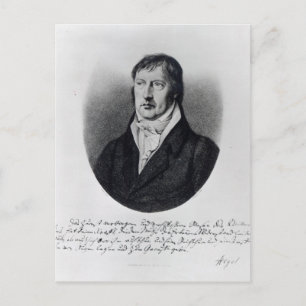 Georg Wilhelm Friedrich Hegel Briefkaart