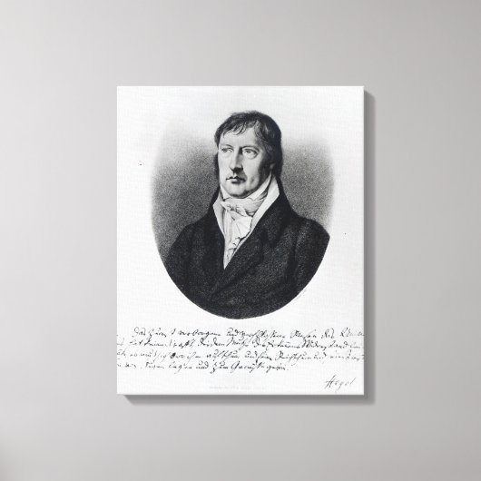 Georg Wilhelm Friedrich Hegel Canvas Afdruk (Voorkant)