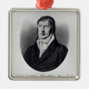 Georg Wilhelm Friedrich Hegel Metalen Ornament