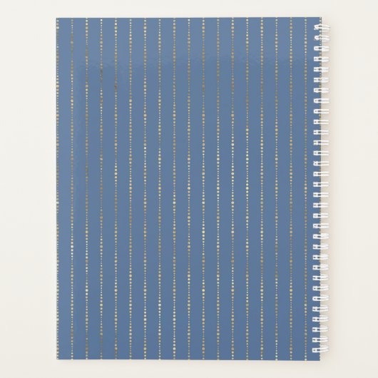 GEORGANISEERD BRUILOFT PLANNER - Dusty Blue GOLD (Achterkant)