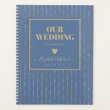 GEORGANISEERD BRUILOFT PLANNER - Dusty Blue GOLD