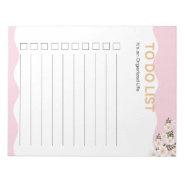 Georganiseerd leven om te doen lijst roze planner  notitieblok