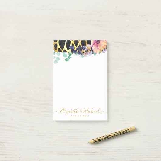 GEORGANISEERD Onze liefdesverhaal Luipaardprint Go Post-it® Notes (Op bureau)