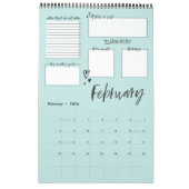 Georganiseerde Motivatie maandelijkse planning van Kalender (Feb 2026)