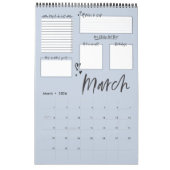 Georganiseerde Motivatie maandelijkse planning van Kalender (Mar 2026)