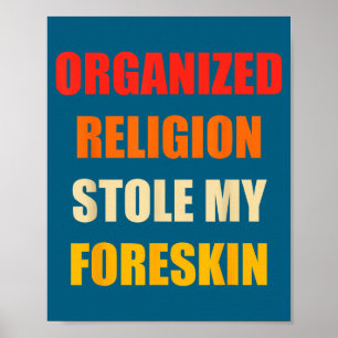 Georganiseerde Religie Staal Mijn Voorhuid Retro V Poster