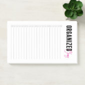 Georganiseerde roze Chaos met checkboxes Post-it® Notes (Kantoor)