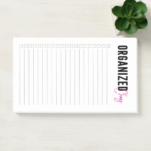 Georganiseerde roze Chaos met checkboxes Post-it® Notes (Kantoor)