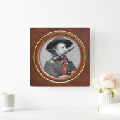 George A. Custer 10,75 inch Vierkante Klok (Huis)