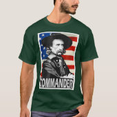 George Armstrong Custer Commander Poster stijl T-shirt (Voorkant)