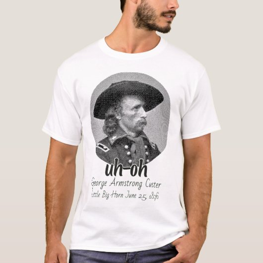 George Armstrong Custer kleine hoorn T-shirt (Voorkant)