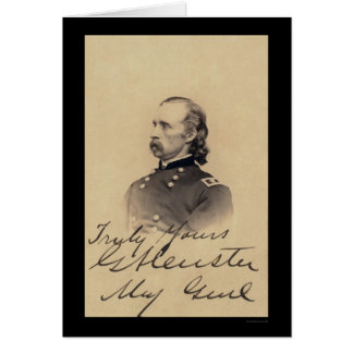 George Armstrong Custer Ondertekende kaart 1866