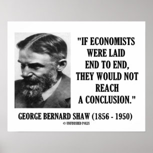 George B. Shaw als economisten geen conclusie hebb Poster