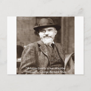 George B Shaw "Familie/Hemel" Wijsheid Quote Cadea Briefkaart