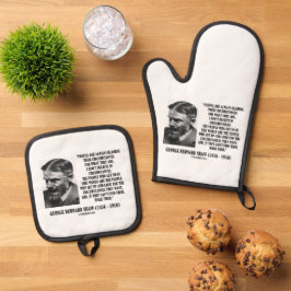 George B. Shaw Ik geloof niet in omstandigheden Ovenwant & Pannenlap Set