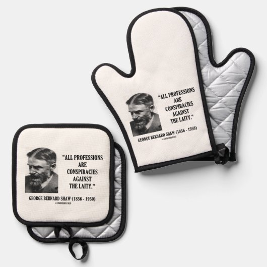 George B. Shaw Professions Conspiracies Laity Ovenwant & Pannenlap Set (Voorkant / Achterkant)