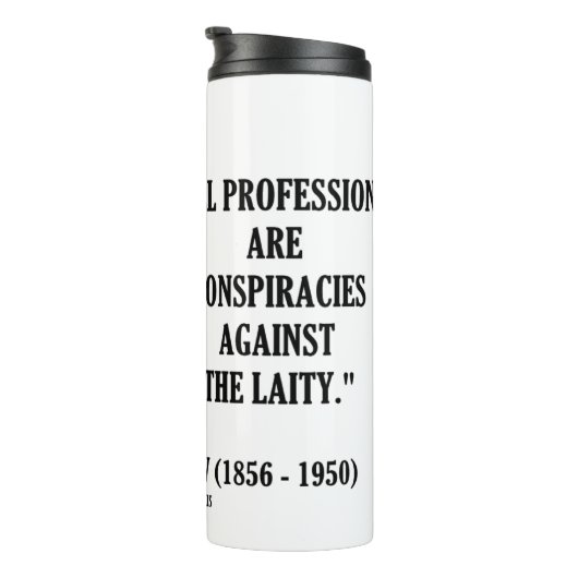 George B. Shaw Professions Conspiracies Laity Thermosbeker (Geroteerd rechts)