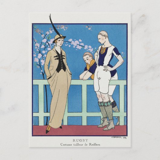 George Barbier, Art Deco-ansichtkaart Briefkaart (Voorkant)
