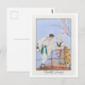 George Barbier, Art Deco-ansichtkaart Briefkaart (Voorkant / Achterkant)